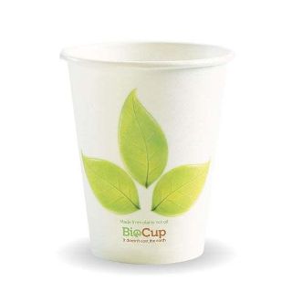 8oz Coffee Cups Leaf (80mm) Single Wall - BioPak