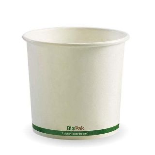 Paper BioBowl Hot/Cold 24oz White- BioPak