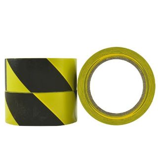 High Tack Pvc Rubber Floor Marking Tape 48mm BLACK/YELLOW - Pomona