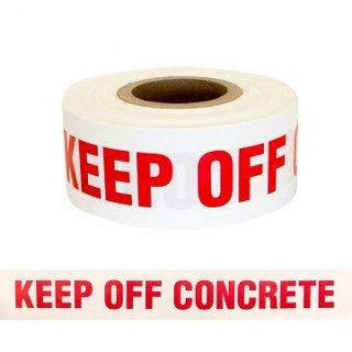 Tape "KEEP OFF CONCRETE" Red on White, 75mm x 250m - Esko