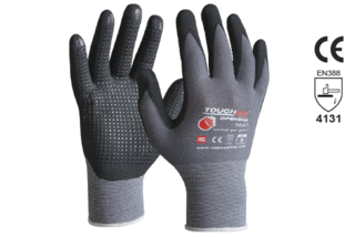 TOUCHLINE™ 'OpenSide', Nitrile 1/2 dip Foam coat w/micro dots, Size 9 - Esko