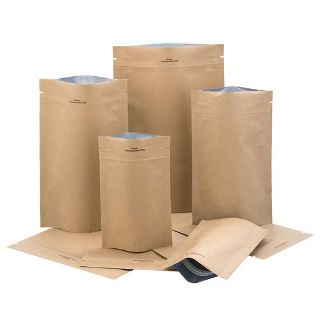 Stand Up Pouch Compostable 150gm 130x210mm Kraft