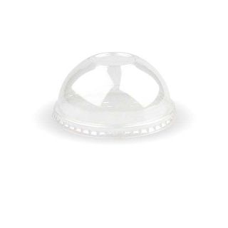 Lid Dome PET for Paper Cold Cup Straw Slot - Biopak