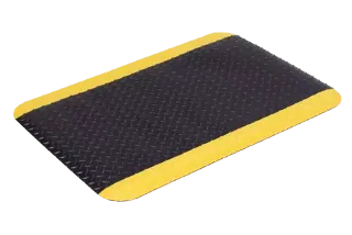 Diamond Plate Matting, 1500 x 900mm, Black/Yellow - AMS