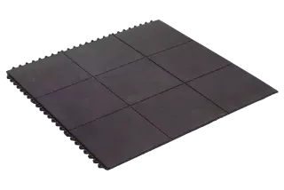Interlink Mat Solid Top 910 x 910 mm Black - AMS